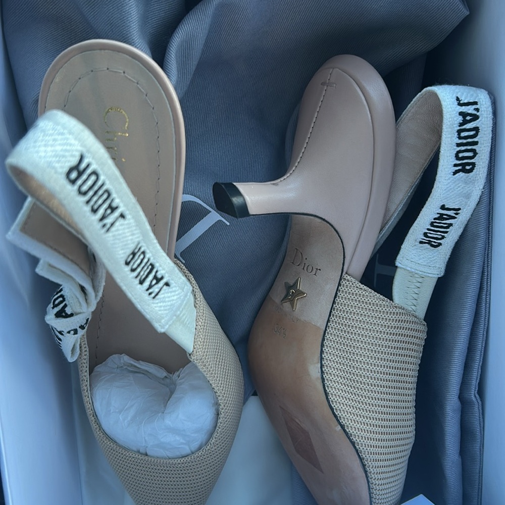 Dior J'Adior Tan Slingback Heels - Picture 6 of 6